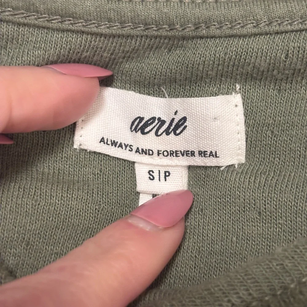 Aerie Endless Summer Cotton Blend Cropped Sweatshirt - Picture 8 of 10